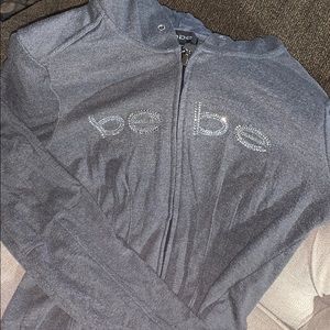 Gray vintage Bebe hoodie zip up